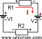 Circuitos con 2 fuentes o m�s - Ley de tensiones de Kirchoff - Electr�nica Unicrom